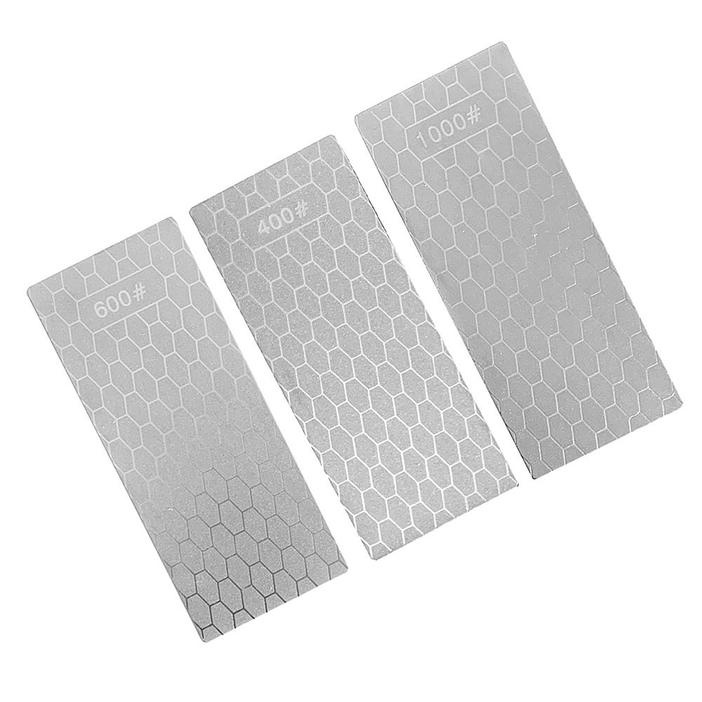 3PCS Diamond Sharpener Plate 400/600/1000 Grit Honing Stone Kit Set