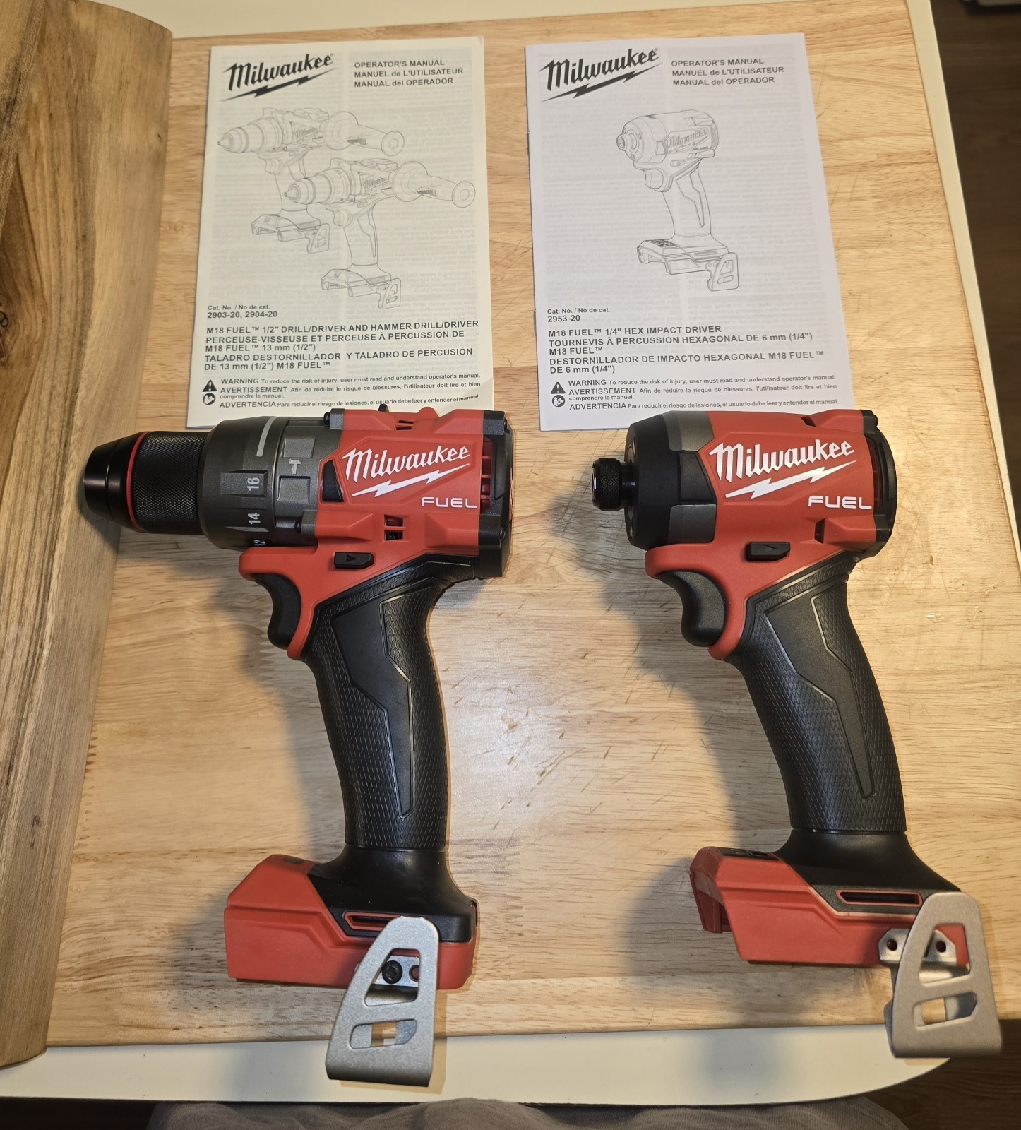 Milwaukee M18 FUEL Brushless 18V Drill/hammer drill & Impact Driver Set, 2 Tools