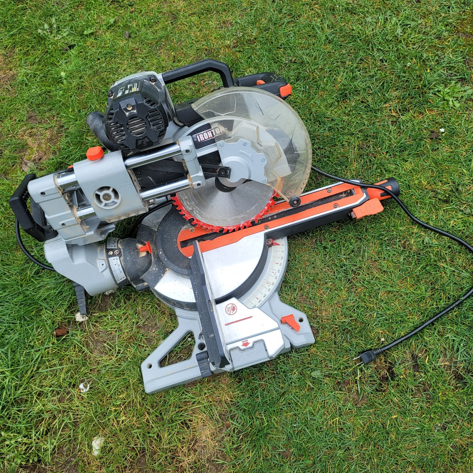 IRONTON 10&Prime; Multi-Slide Miter Saw Corded Electric 120V for Wood Cutting
