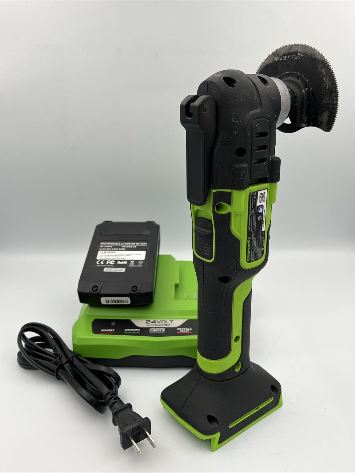Greenworks MTG305 24V Cordless Oscillating Multi Tool w/ Battery & Charger Works