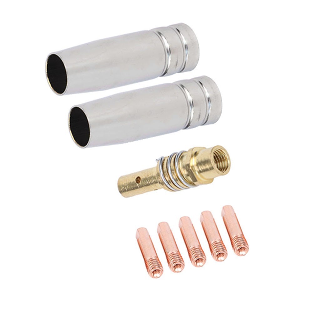 For 15AK For MIG for welder Kit 8PCS with Gas Nozzles Copper Contact Tips 1 0mm