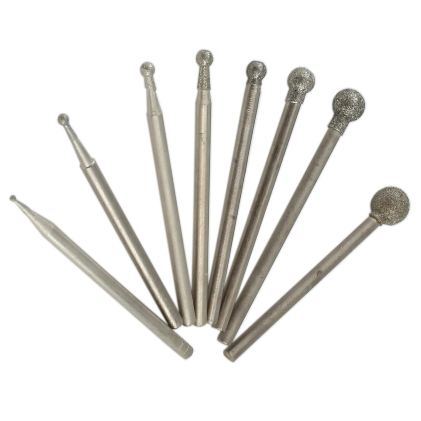 20Pcs 1mm Spherical Diamond Grinding Head Bits Jade Carving Burrs Lapidary Tools