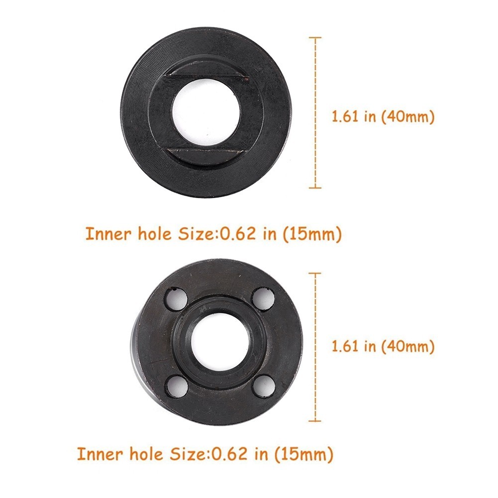 2pc/set for m16 Thread Angle Grinder Inner Outer Flange Nut Replacement Spare