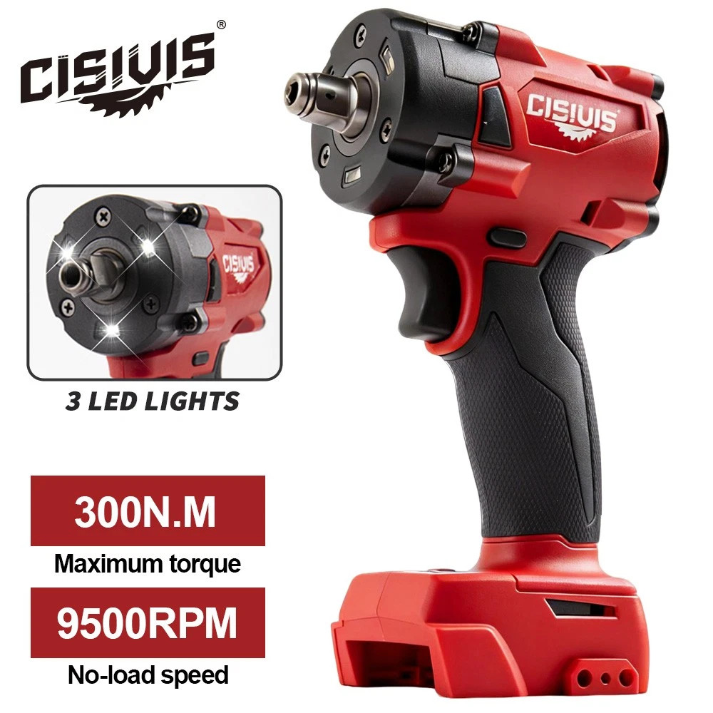 Electric Impact Wrench High Torque Impact Gun 1/2&Prime; Impact Wrench For Milwaukee