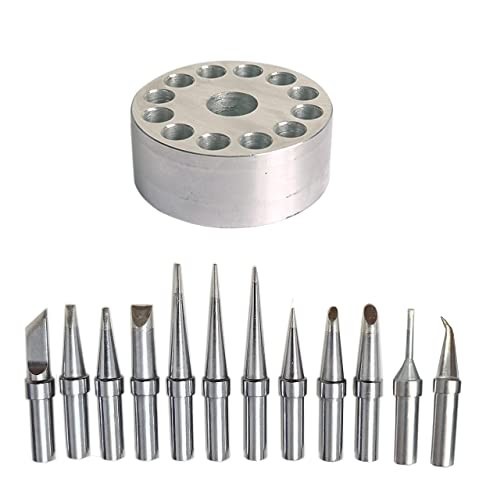12pcs Soldering Tips Set with Metal Holder for Weller WE1010NA WES51 WESD51 PES5
