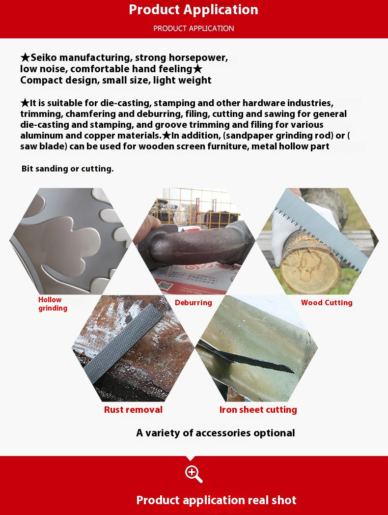 Electric Reciprocating File Metal Steel Trimming Polishing Sanding Grinder Tool