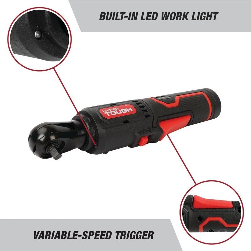 4V Cordless Ratchet 2.0Ah Lithium-Ion Battery 1/4-in Drive w/Built-in LED Light
