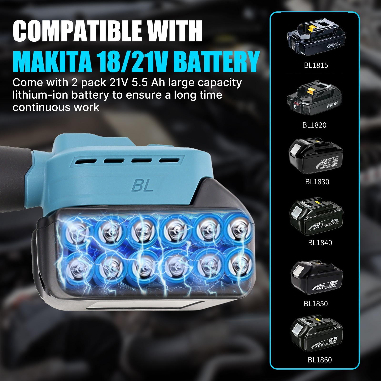 Cordless Oscillating Tool For Makita 18V Brushless 6 Variable Speeds Multitool