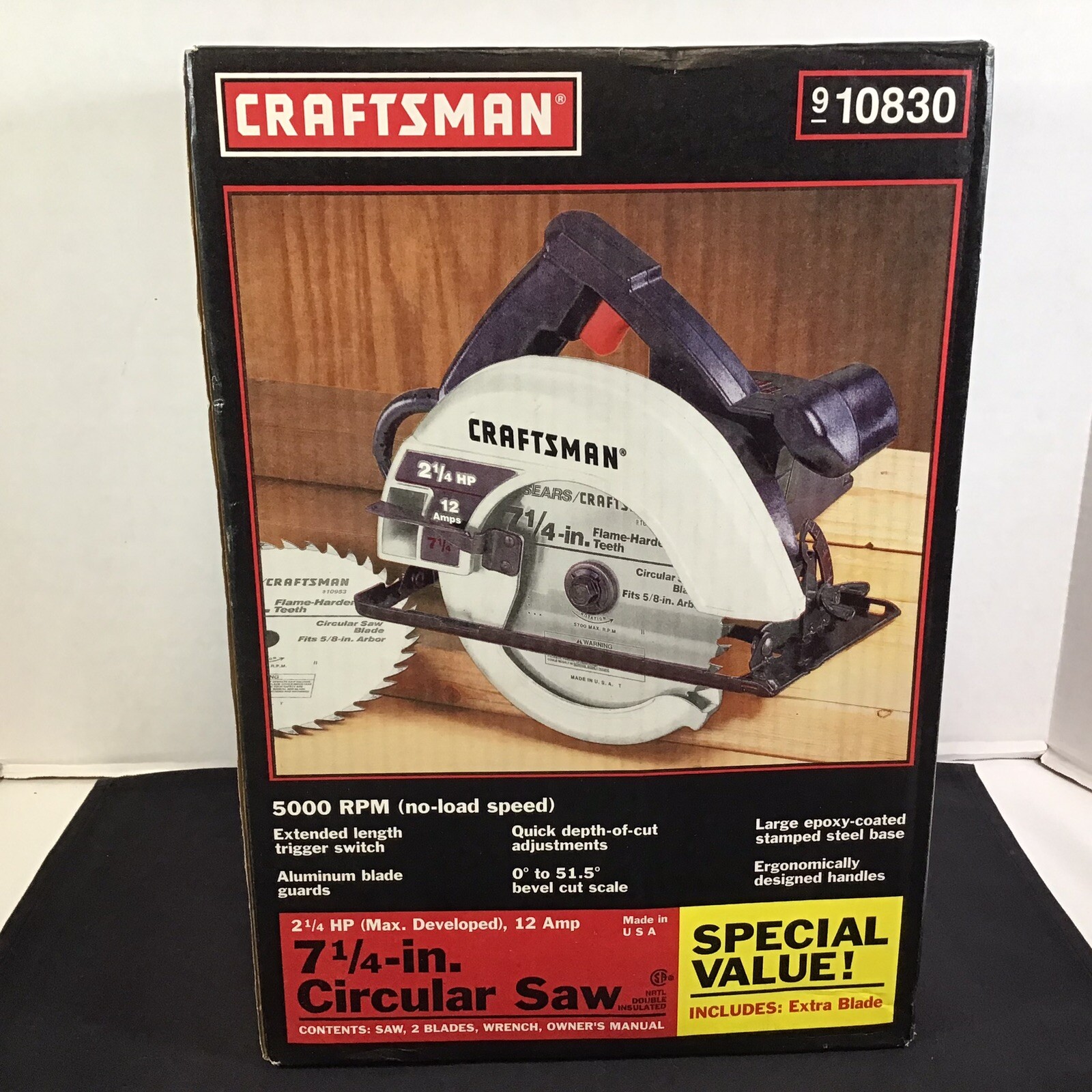 Sears Craftsman 12 Amp 2.25 HP 7-1/4 in Corded Circular Saw 315.10830 5000 Rpm