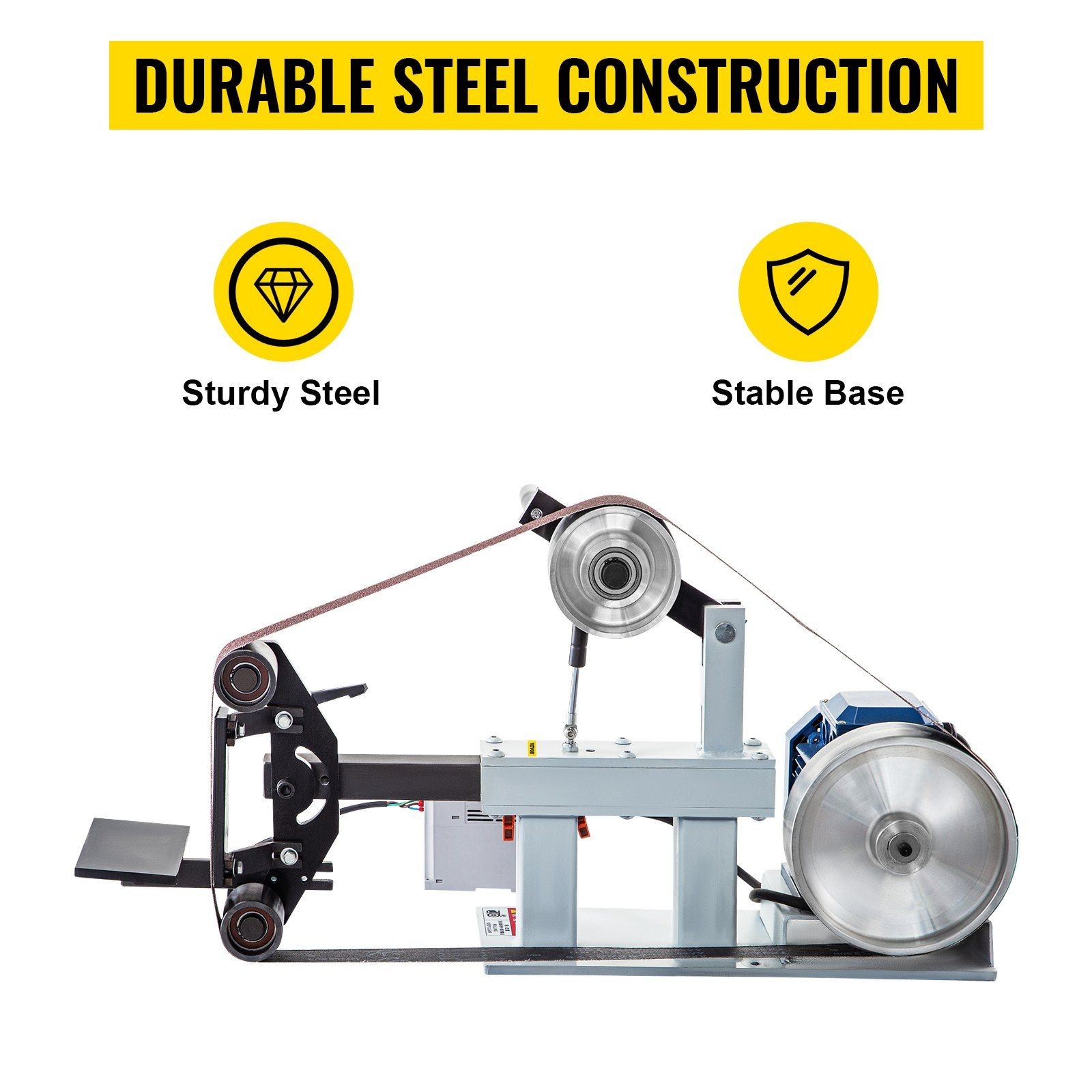 High Torque 1.5KW Belt Sander 2&Prime;x82&Prime; 3-in-1 All-Steel Operation