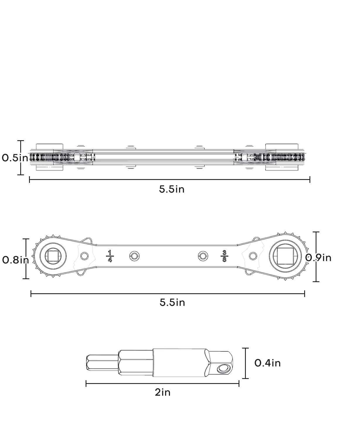 HVAC Service Wrench, Refrigeration Ratcheting Wrench 3/8” 1/4” 5/16 » 3/16 » …