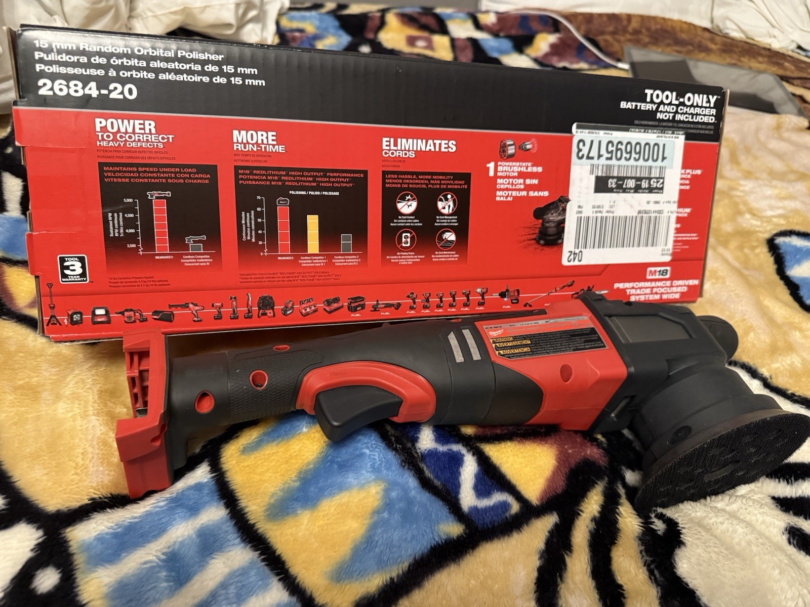 Milwaukee M18 FUEL 2684-20 Cordless Dual Action Polisher w/ HD12.0Ah Battery