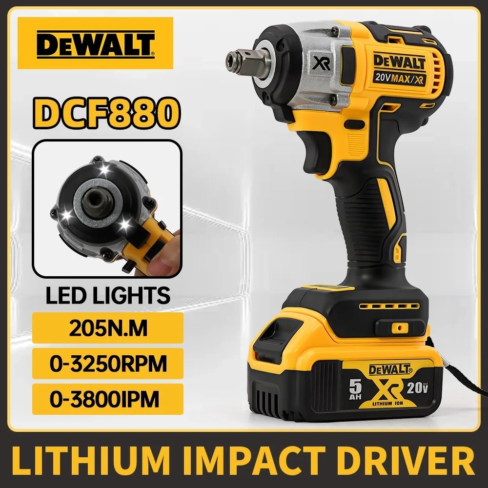 DeWalt DCF880 Cordless Brushless Impact Wrench 205Nm LED 3250RPM Power Tool ONLY