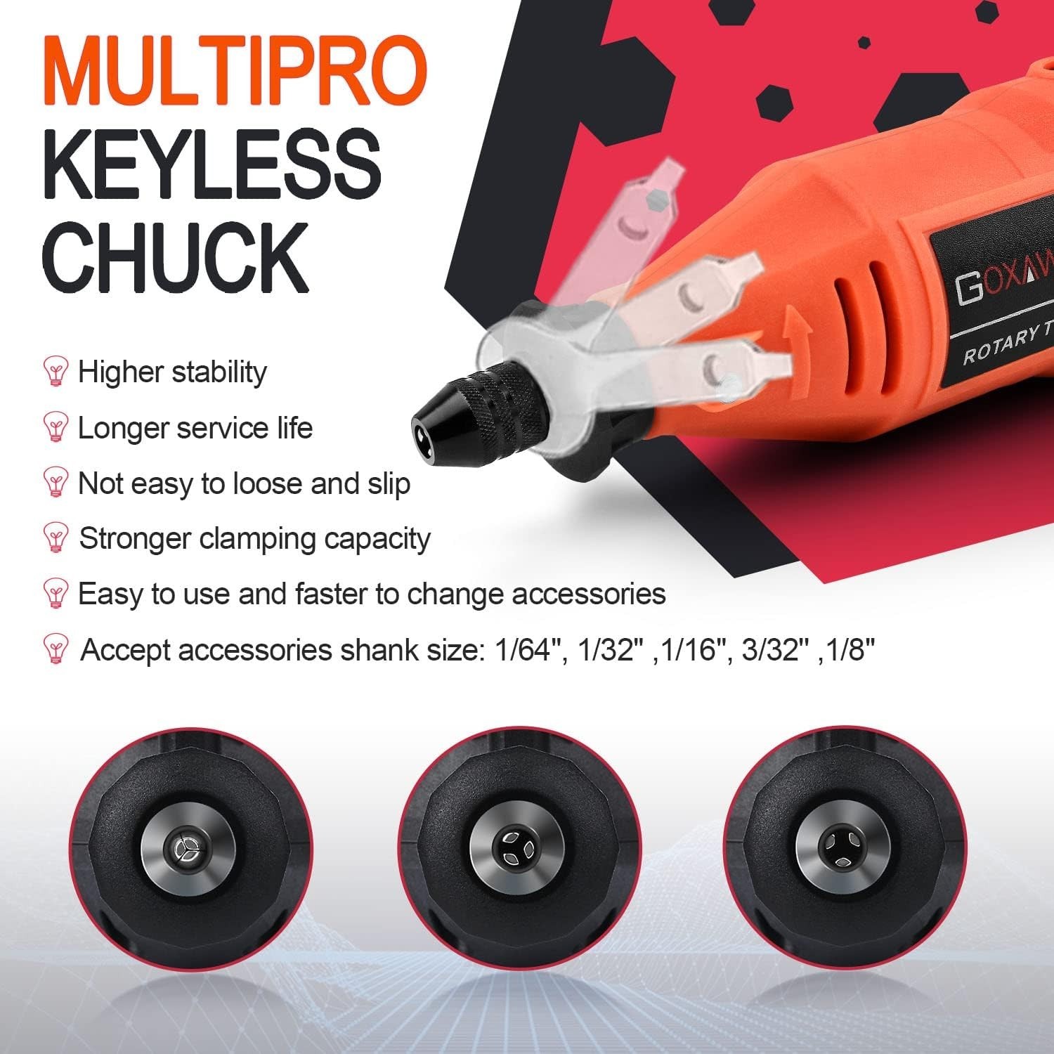 Versatile Rotary Tool Kit with Keyless Chuck & 140 Accessories for DIY Projects