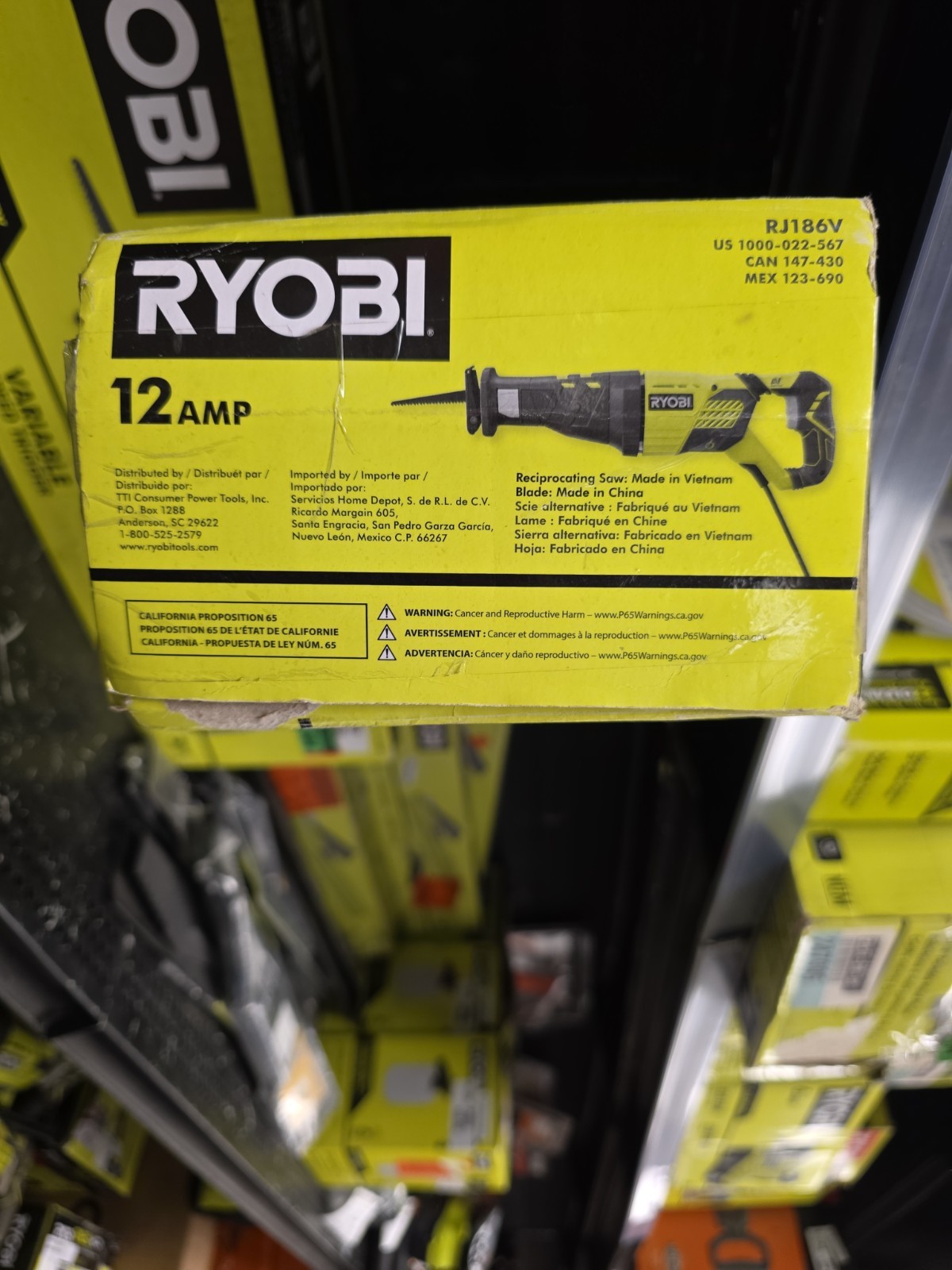Ryobi RJ186V Reciprocating Saw