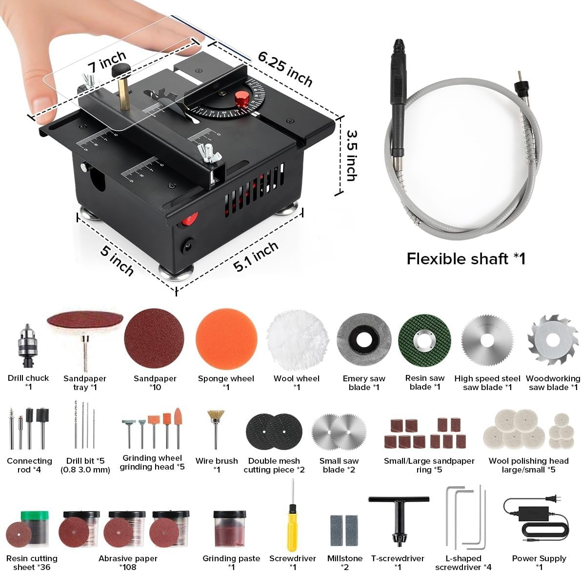 Mini Multi Functional Table Saw, mini Table Saws for Crafts, Portable Mini Deskt