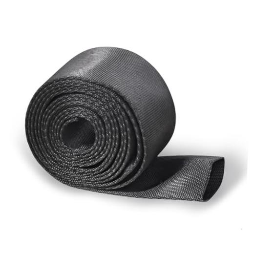 Universal Polyester Winch Rope Sleeve – Black 5cm x 2m – Universal Polyester