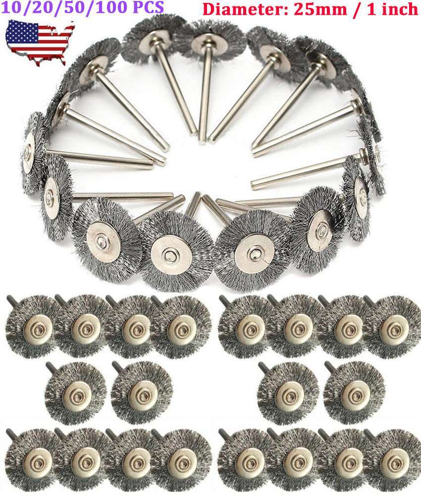 10-100pcs Stainless Steel Wire Wheel Brushes Cup For Grinder Dremel Rotary Tool