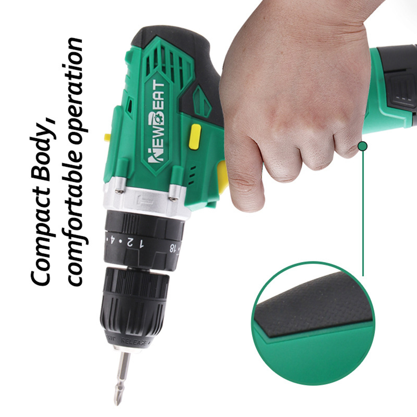 12V Impact Drill Tool Box 2 Batteries Hammer Driver Pliers Knife Home Repair
