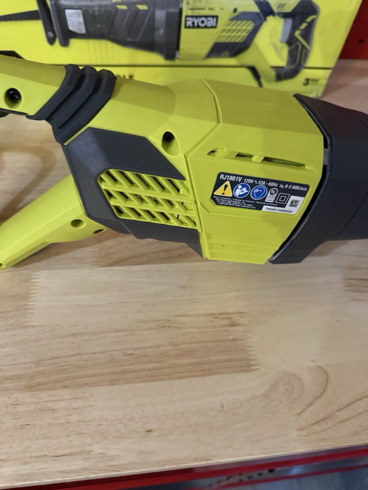[Open Box] Ryobi 12 Amp Variable Speed Reciprocating Saw RJ186V + Diablo Blade