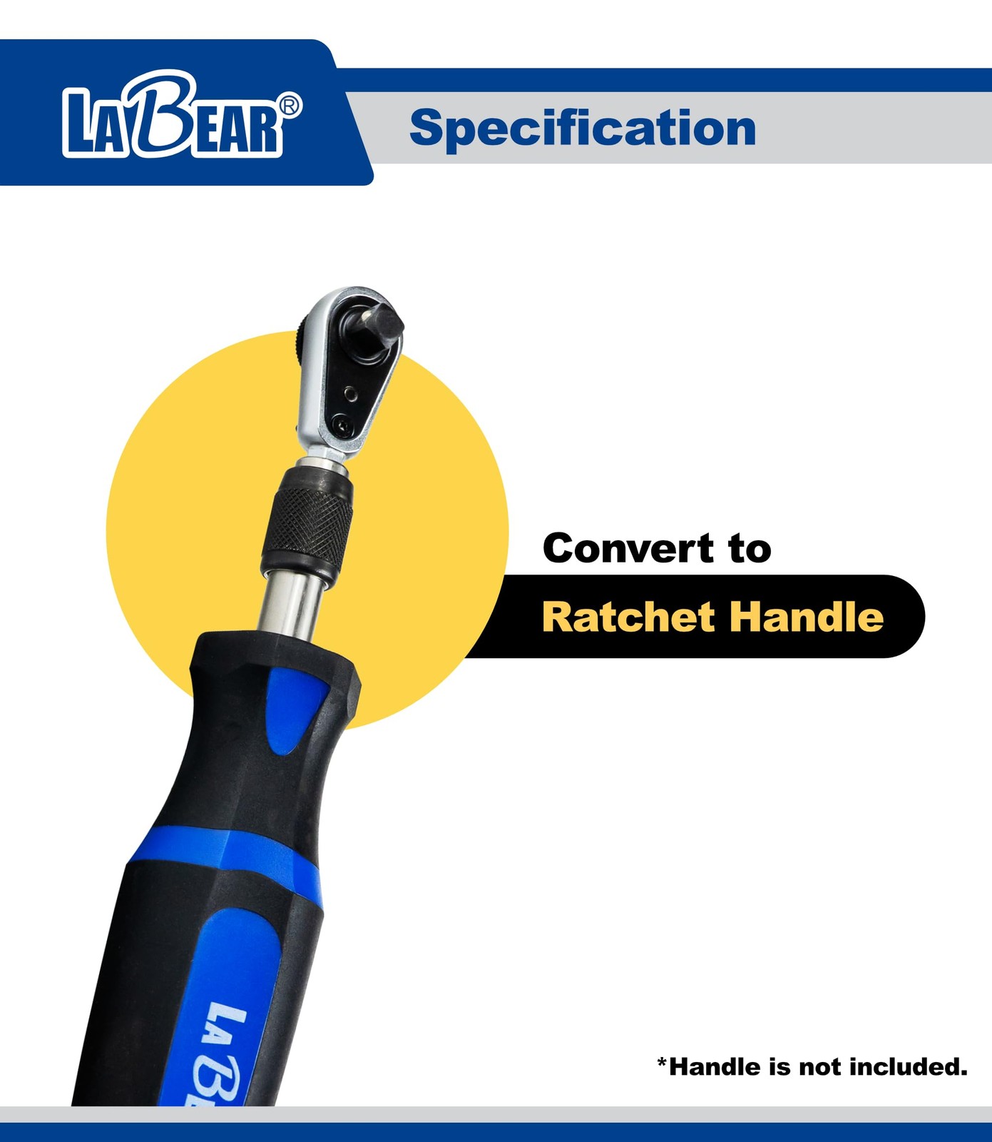 2-in-1 Mini Ratchet Wrench Adapter, Magnetic 1/4&Prime; Hex Bit Holder & 1/4&Prime; Drive…