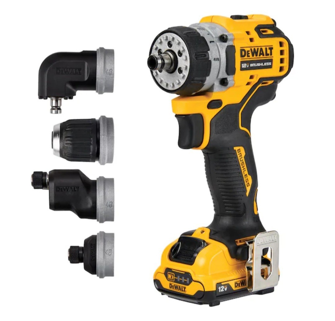 DeWALT DCD703F1 12V XTREME 5 in 1 Brushless Cordless Multi-Head Drill/Driver Kit