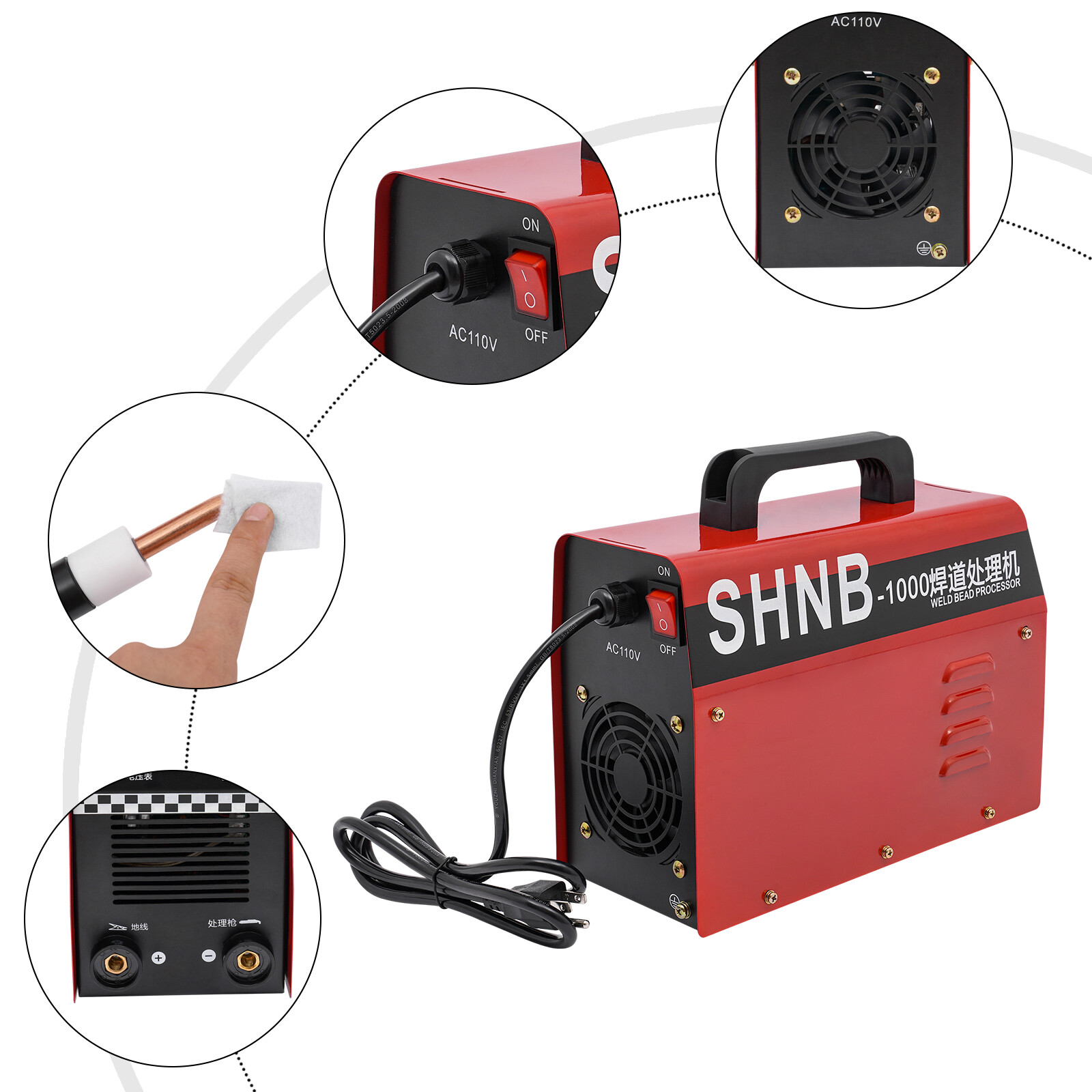 Welding Bead Processor Weld Cleaning Machine For Metal/arc/laser Welding 1000W