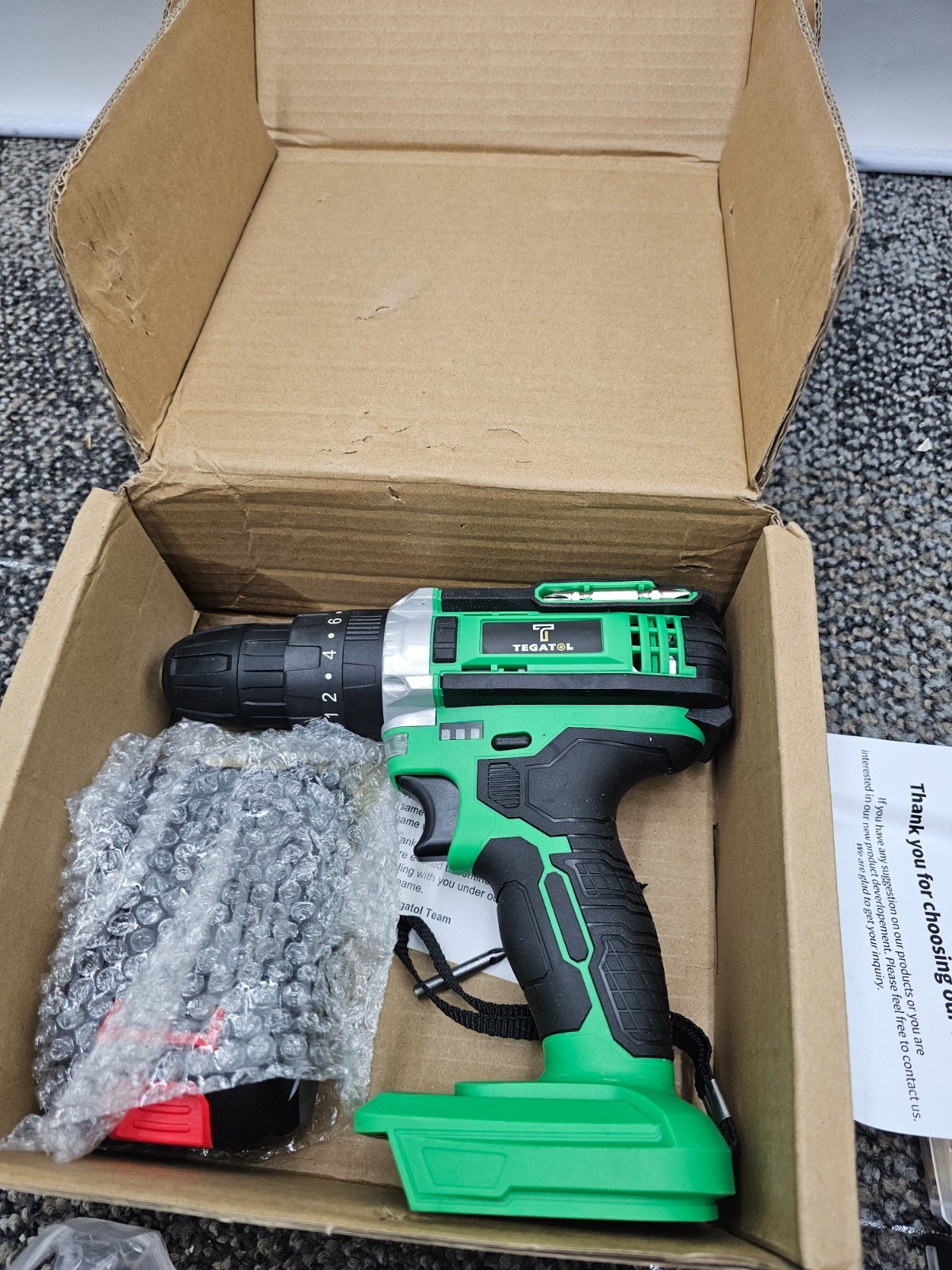 Tegatol CD20K1 Power Tool Compact Cordless Drill Battery Heavy Duty