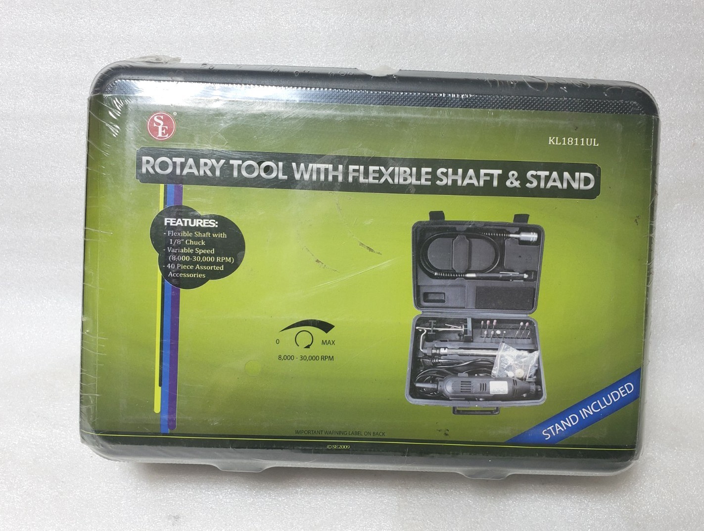 SE KL1811UL Rotary Tool with Flexible Shaft Multi-Purpose Kit 40 Piece Set N£W