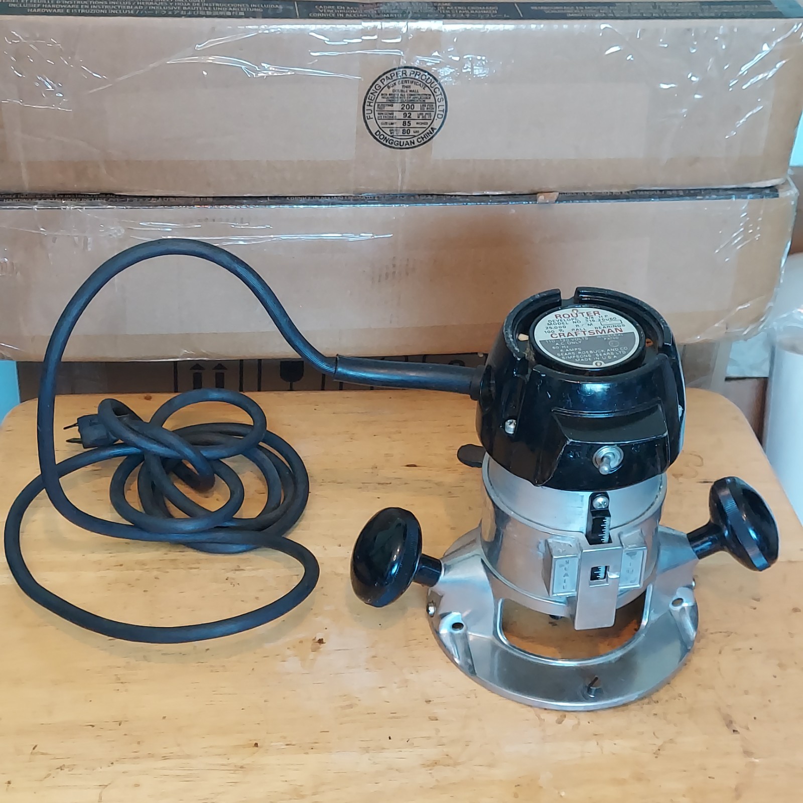 Vintage Craftsman Fixed Base Router Model 315.25060 3/4 HP 25,000 RPM USA