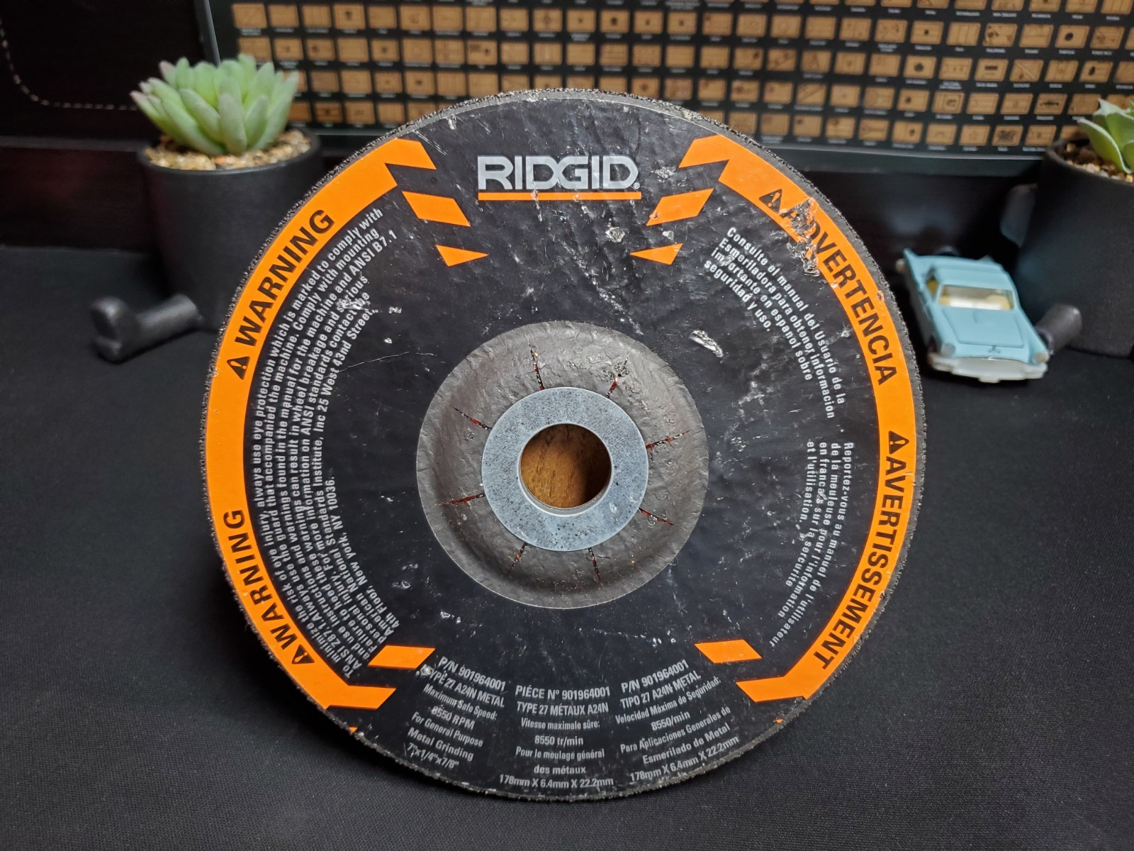 New OEM Parts 7” Grinding Wheel RIDGID R1020/R10202 7&Prime; CORDED ANGLE GRINDER