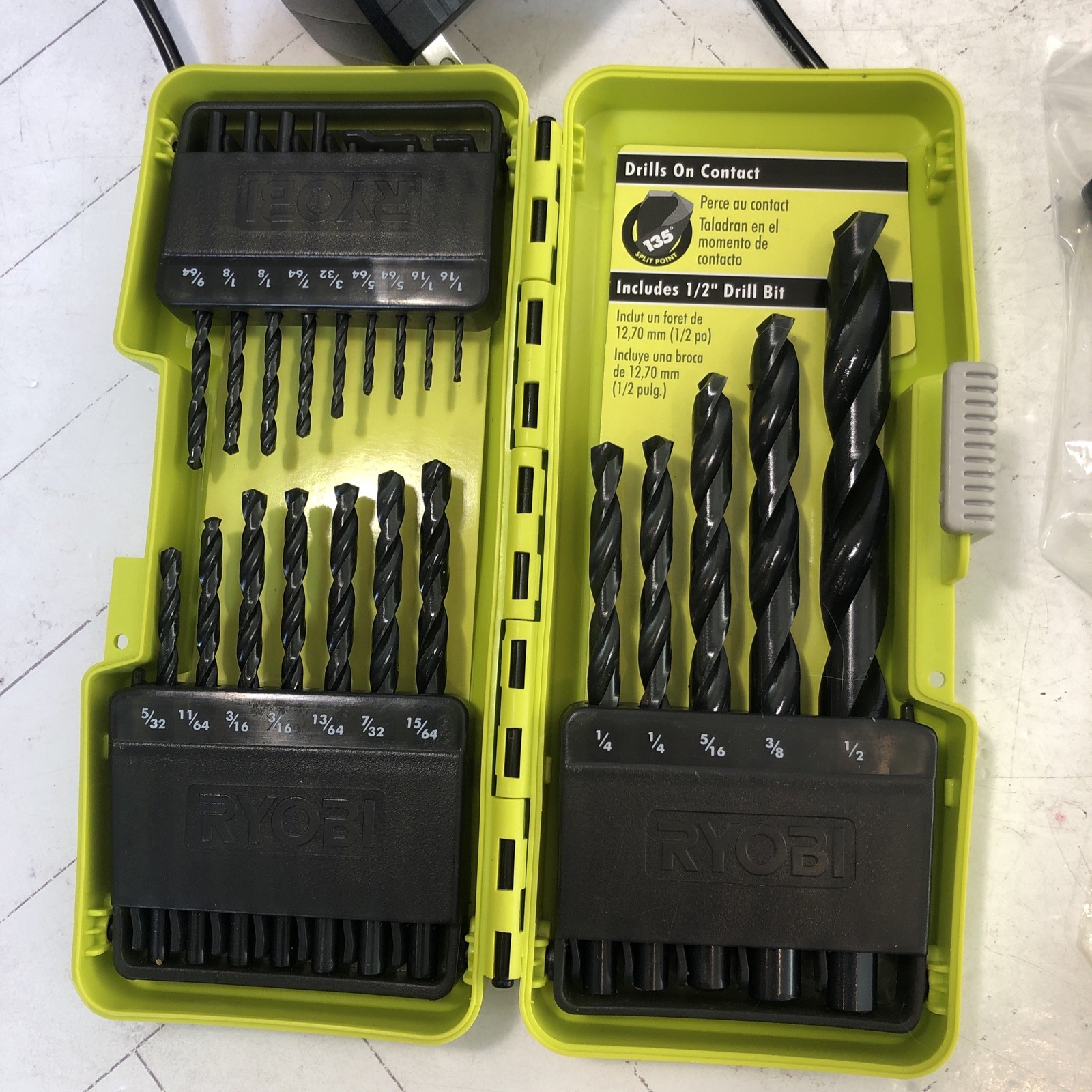 Ryobi One+ HP Brushless Drill Driver w 2 Batteries Charger screw kit BARELY USED