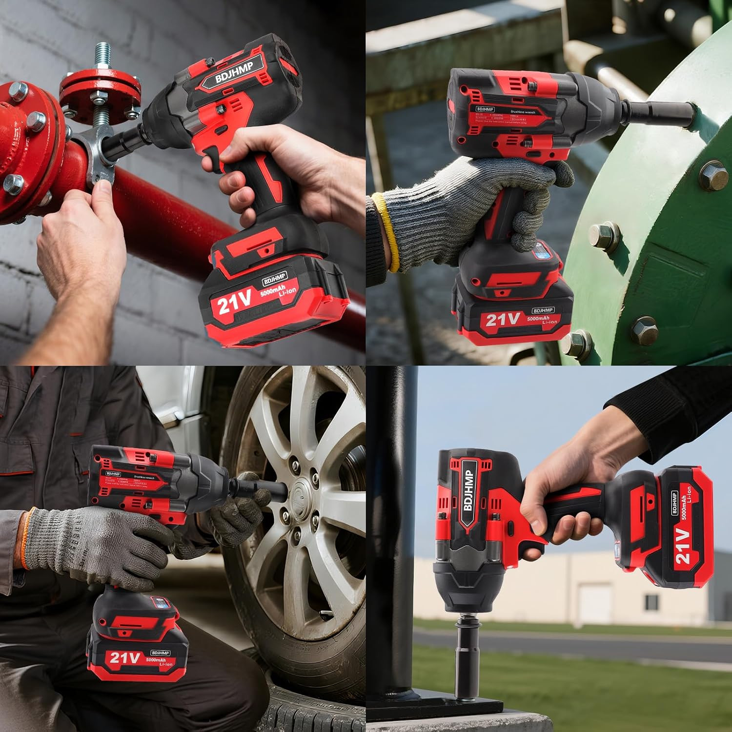 Cordless Impact Wrench 1/2 Inch, 1500 N.M/1106Ft-Lbs Brushless Impact Gun | Comp