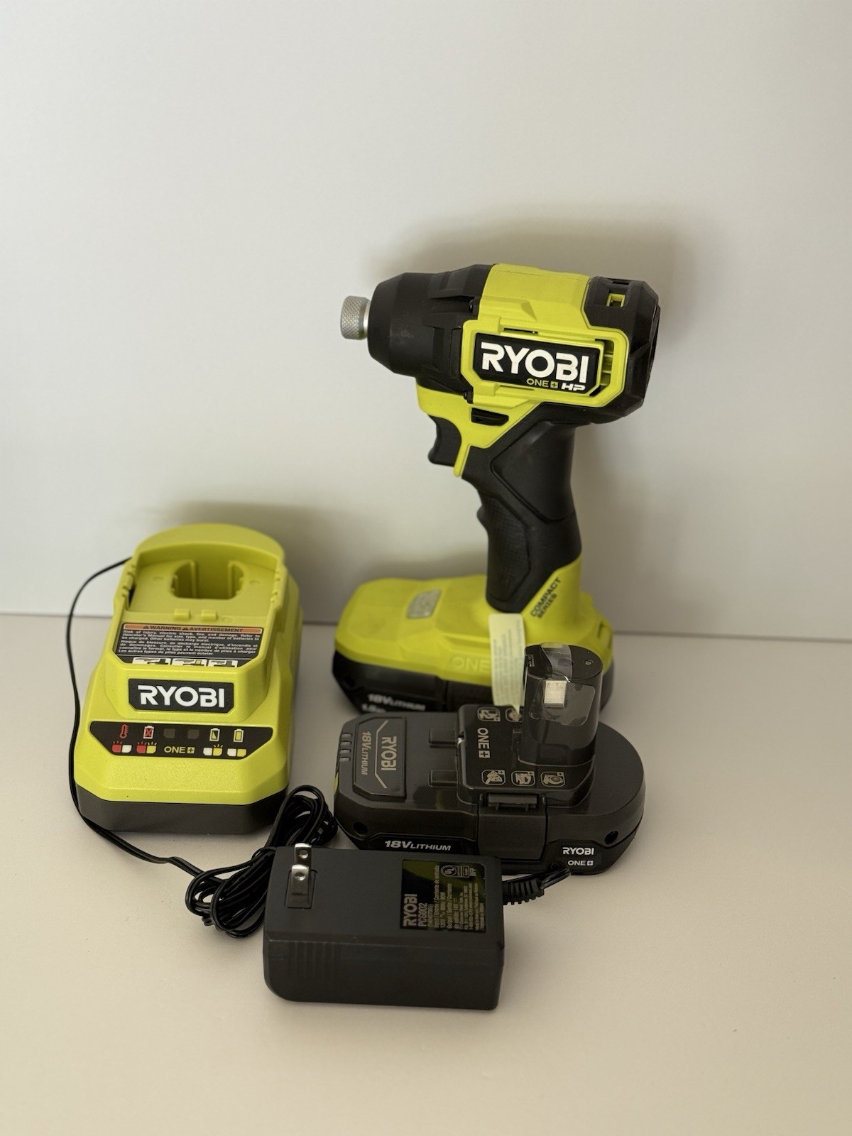 Ryobi One+ HP 18V 1/4 in Impact Driver W/ Two 1.5 Ah Batteries PSBID02K2