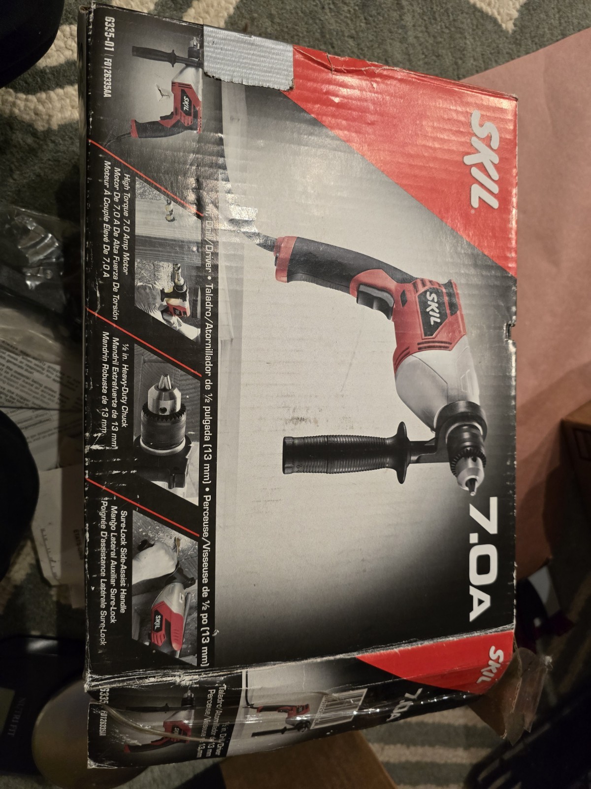 SKIL Corded 7.0 Amp 1/2 Inch Drill – Red #6335-02 UsedLightly #F0126335AB