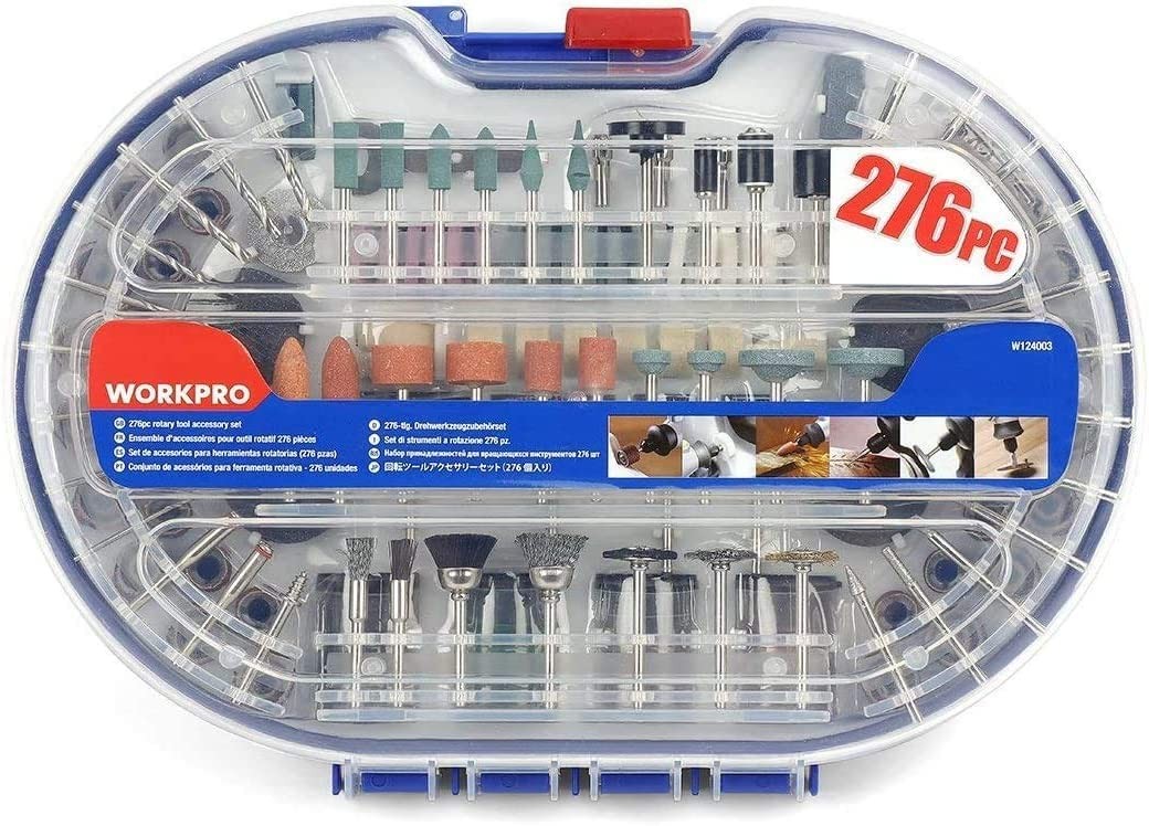 WORKPRO 276-piece Rotary Tool Accessories Kit Universal Fitment Multicolor