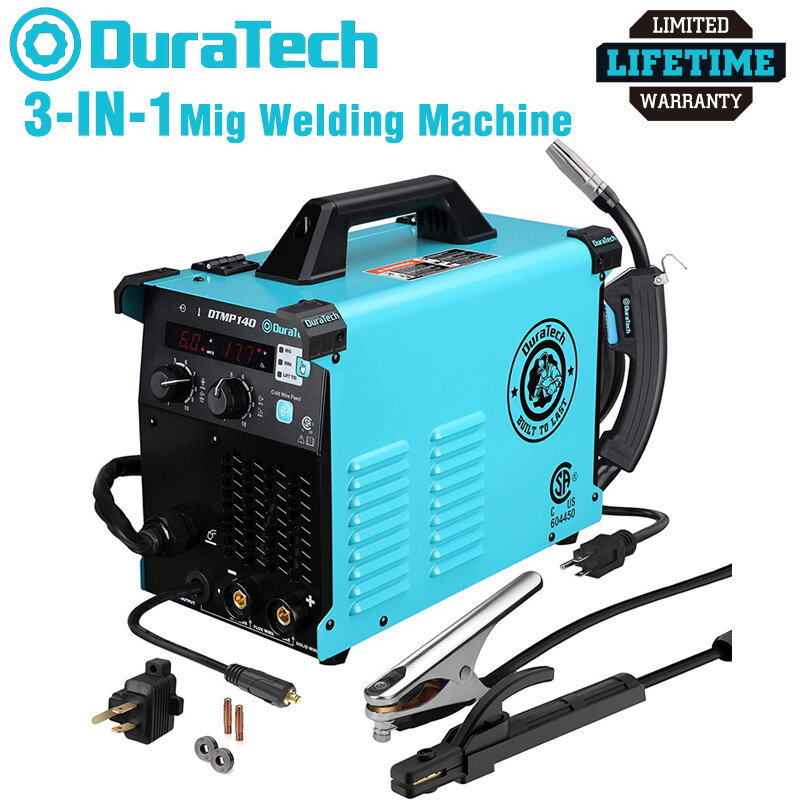DuraTech 140Amp 3 IN 1 Mig Welding Machine Stick Welder Flux Core Mig Welder NEW