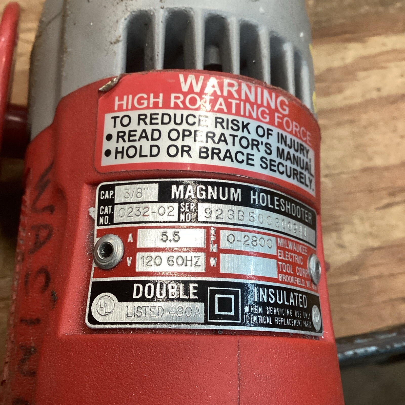 Milwaukee 0232-02 3/8 nch Magnum Drill, 0-2800 RPM USA