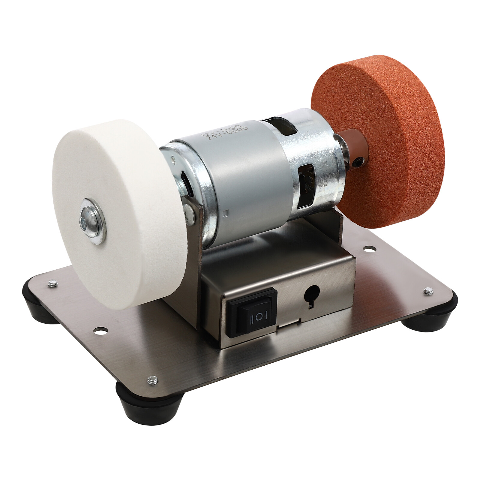 Benchtop Sander Dual Wheel 96W Stainless Steel Grinder Polisher Tool 6000RPM