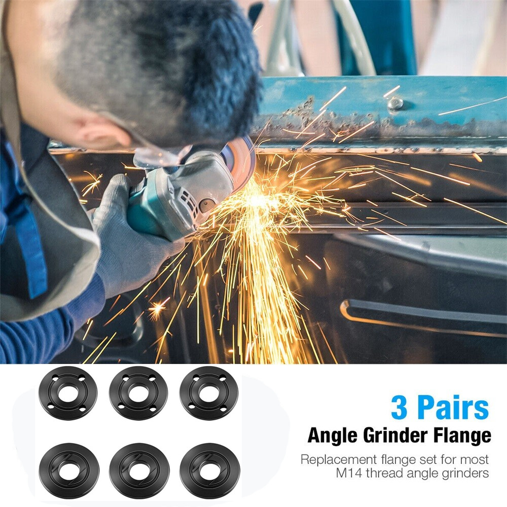 6Pcs 5/8-11 Angle Grinder Flange For Milwaukee Bosch Inner Outer Lock Nut Set US