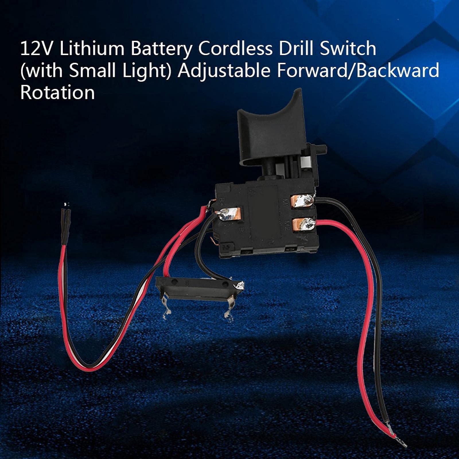 Electric Drill Switch, Cordless Drill Trigger Switch, 7.2V-24V Lithium Batter…