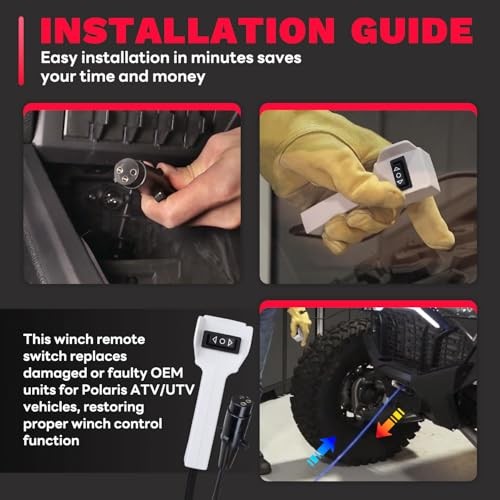 4013466 Upgraded Winch Remote Switch Compatible with Polaris Ranger RZR