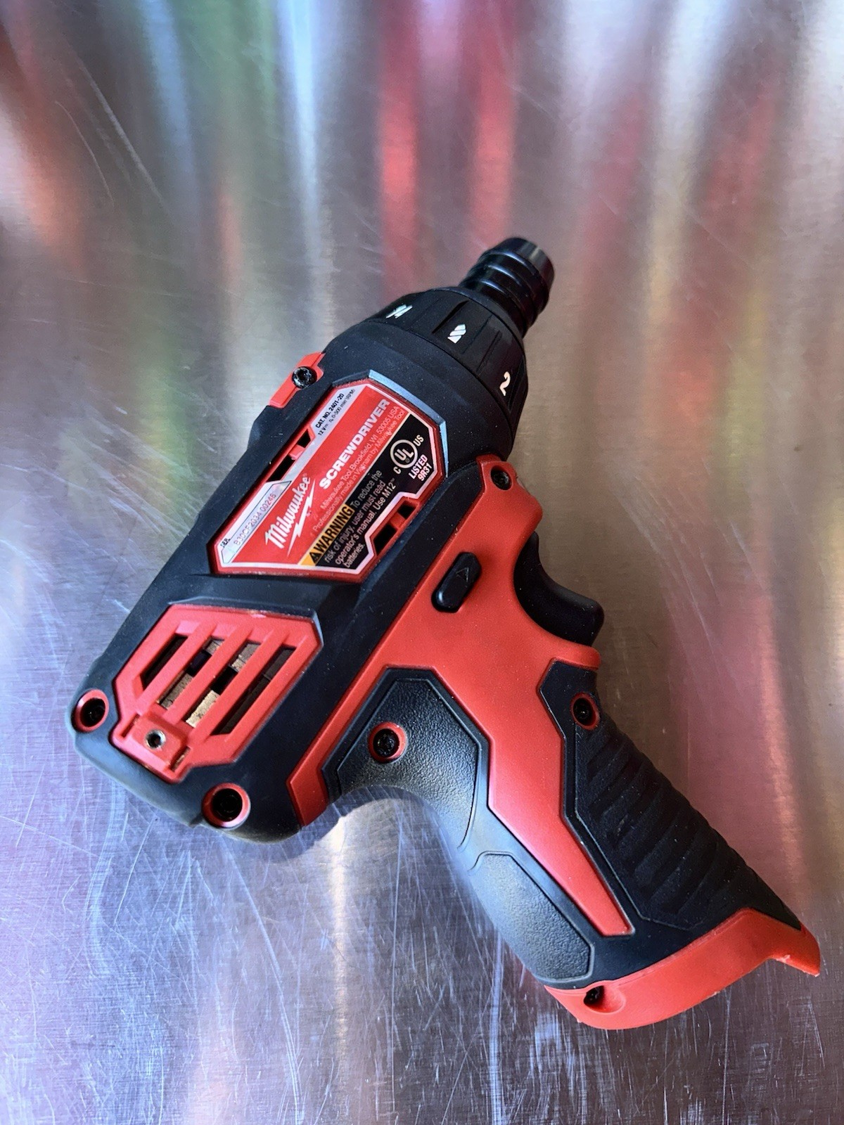Milwaukee M12 2401-20 1/4 inch Cordless Hex Screwdriver. Tool Only. Used