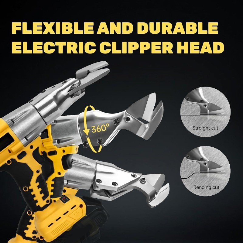 Sheet Metal Shear, Cordless Electric Steel Metal Shears for Dewalt 20V Battery