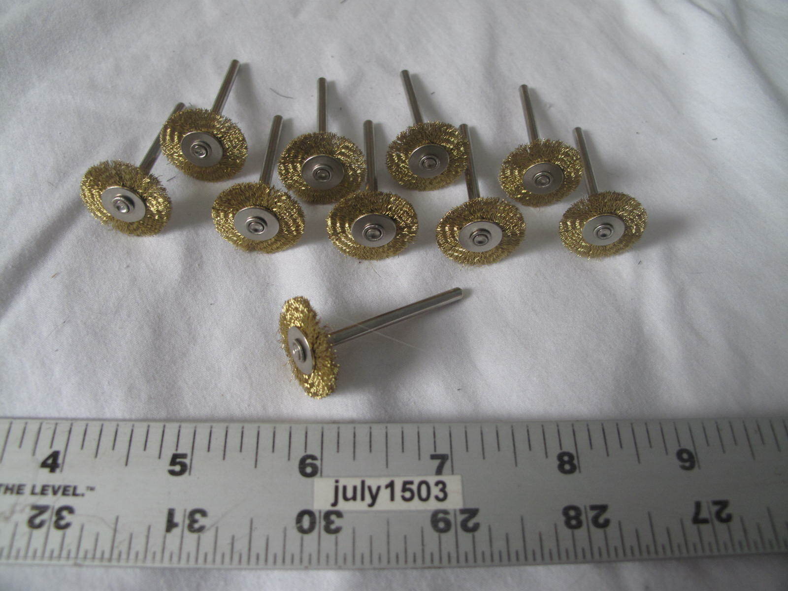 (10) NEW Brass Brush Wheel 7/8&Prime; Soft Metals for Dremel Rotary Tool (DG)