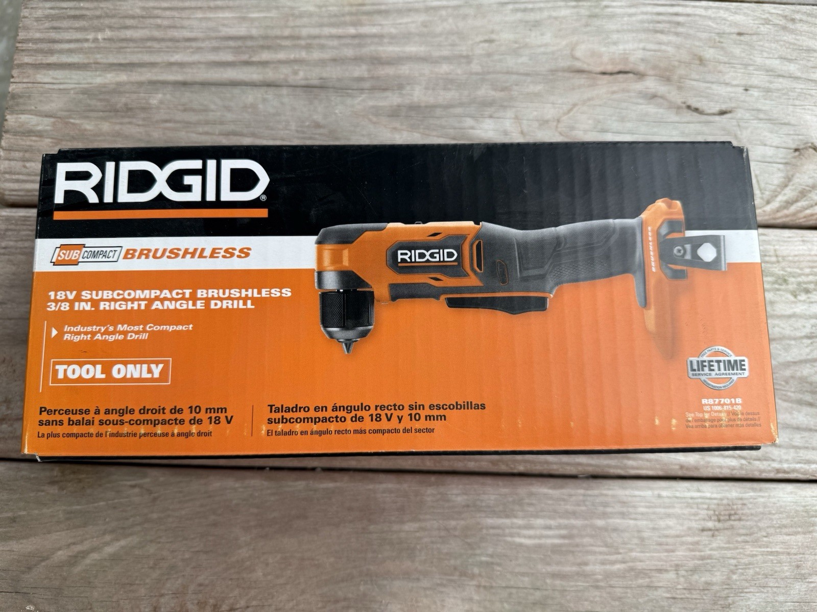 RIDGID 18V SubCompact Brushless Cordless 3/8&Prime; Right Angle Drill Brand New