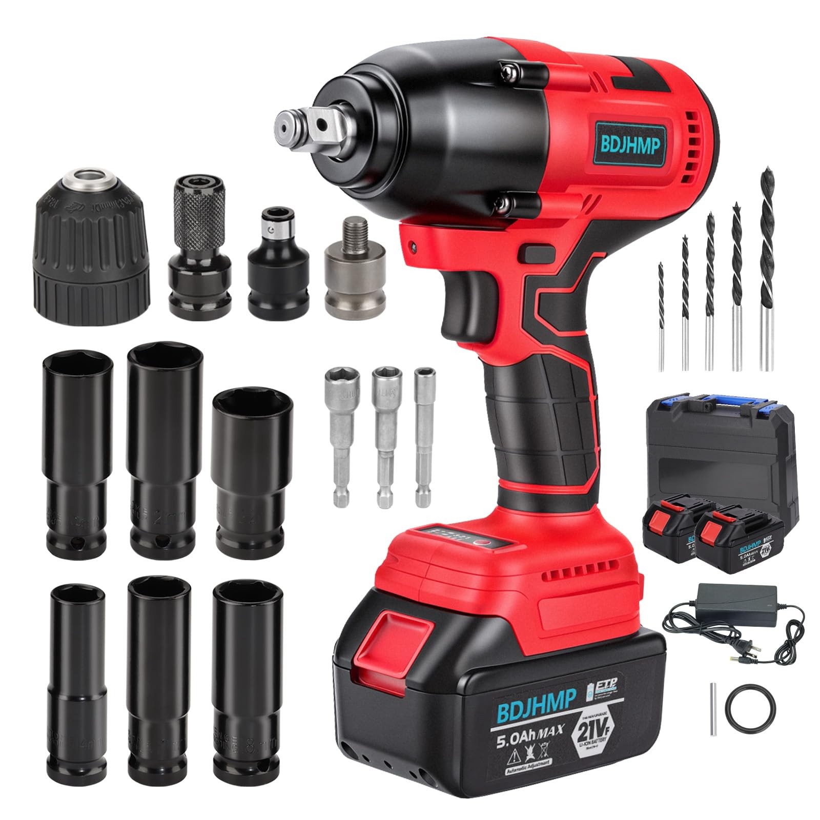 Cordless Impact Wrench 1/2&Prime;, 1106 FT-lbs 1500Nm Brushless Impact Gun