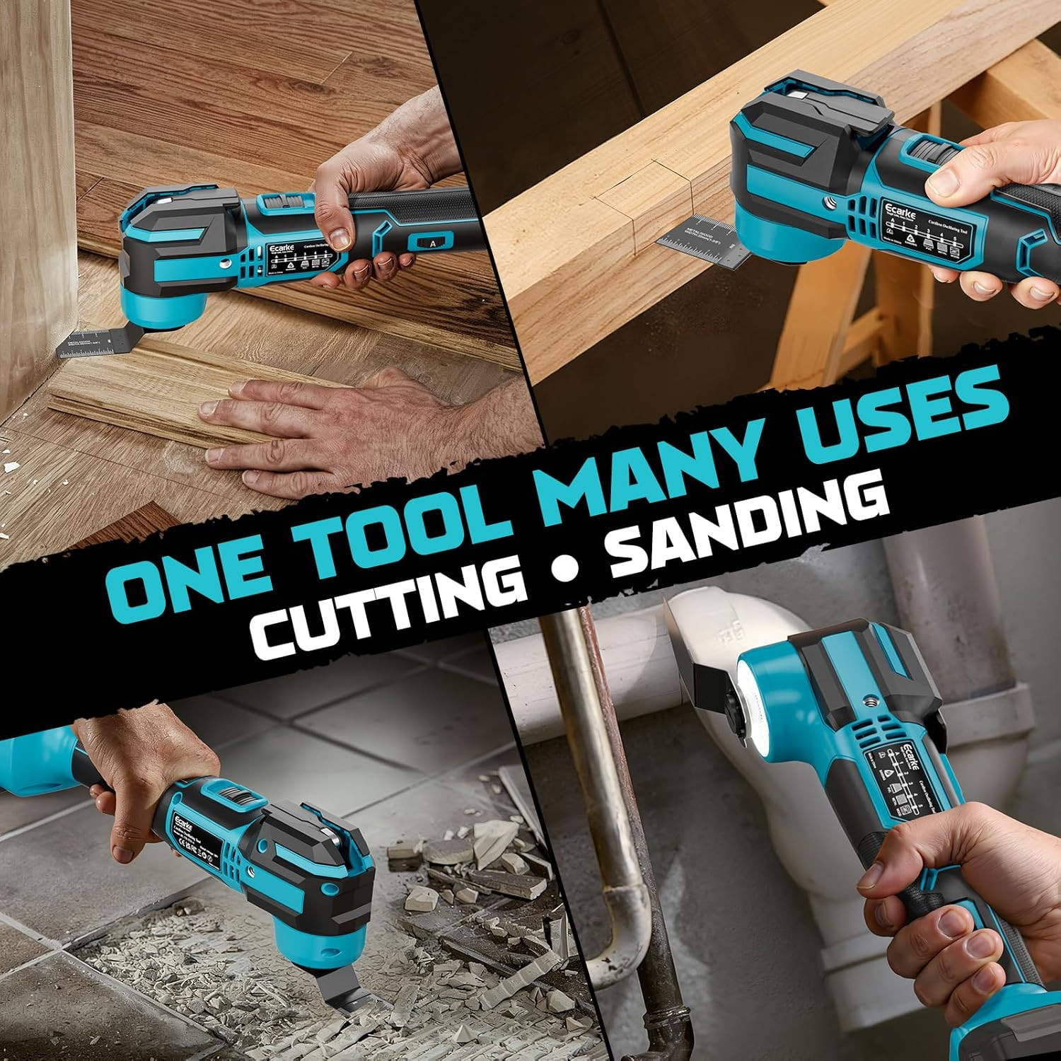 Cordless Oscillating Power Tools Compatible with Makita Battery,21000 OPM Brushl