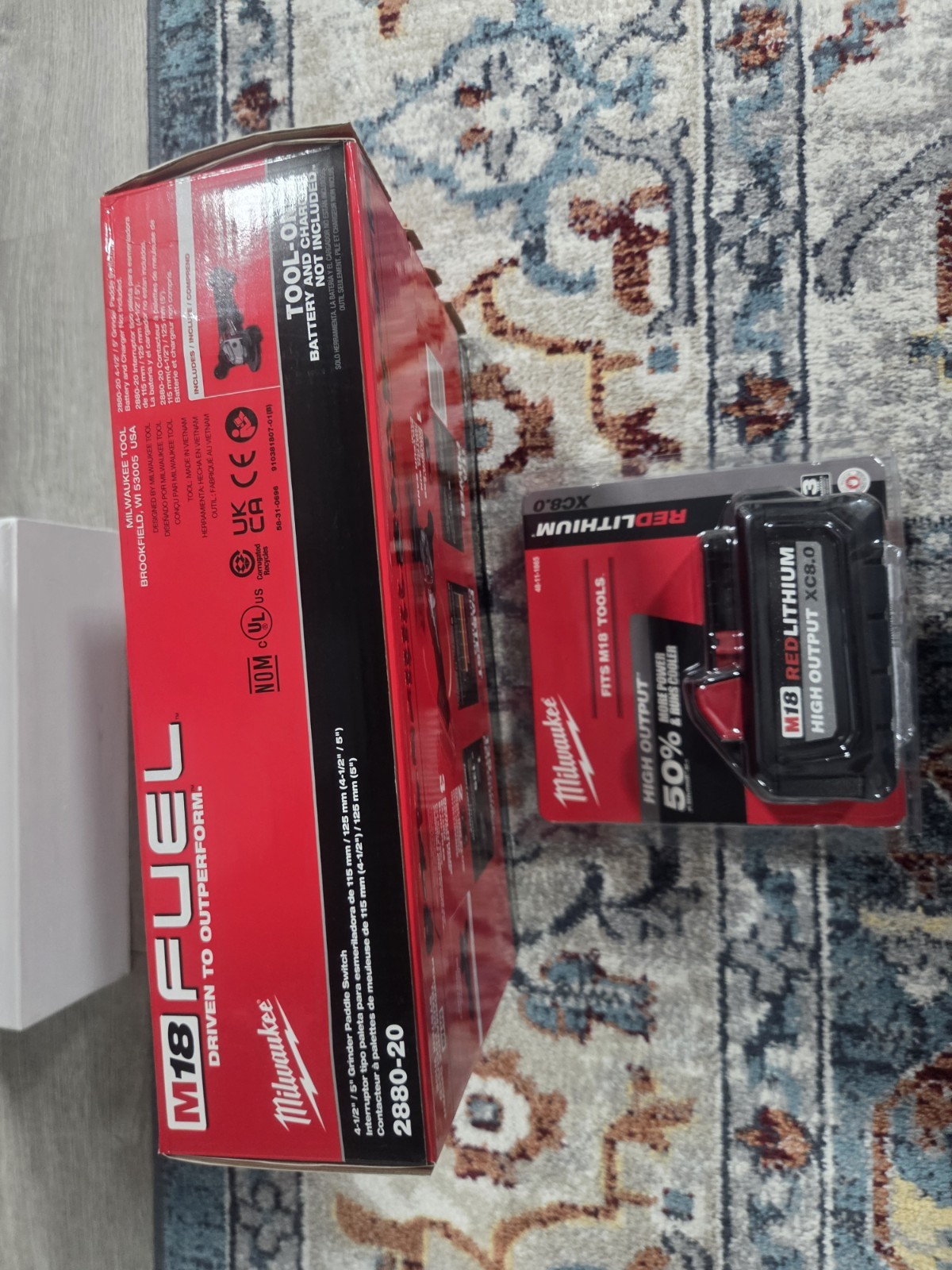 Milwaukee M18 FUEL Brushless Grinder Tool 2880-20 w/ XC8.0 Battery.