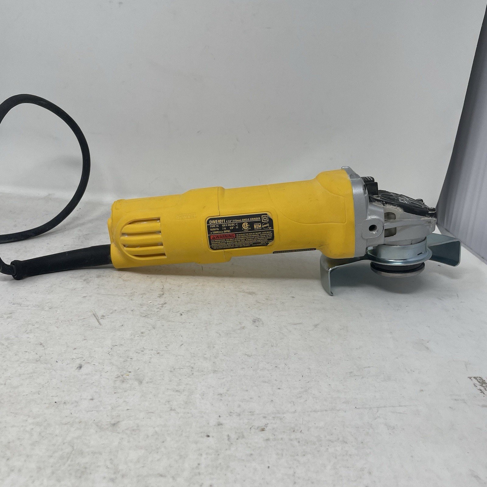 DEWALT DWE4011 Corded Small Angle Grinder w/ One-Touch Guard 4-1/2&Prime;